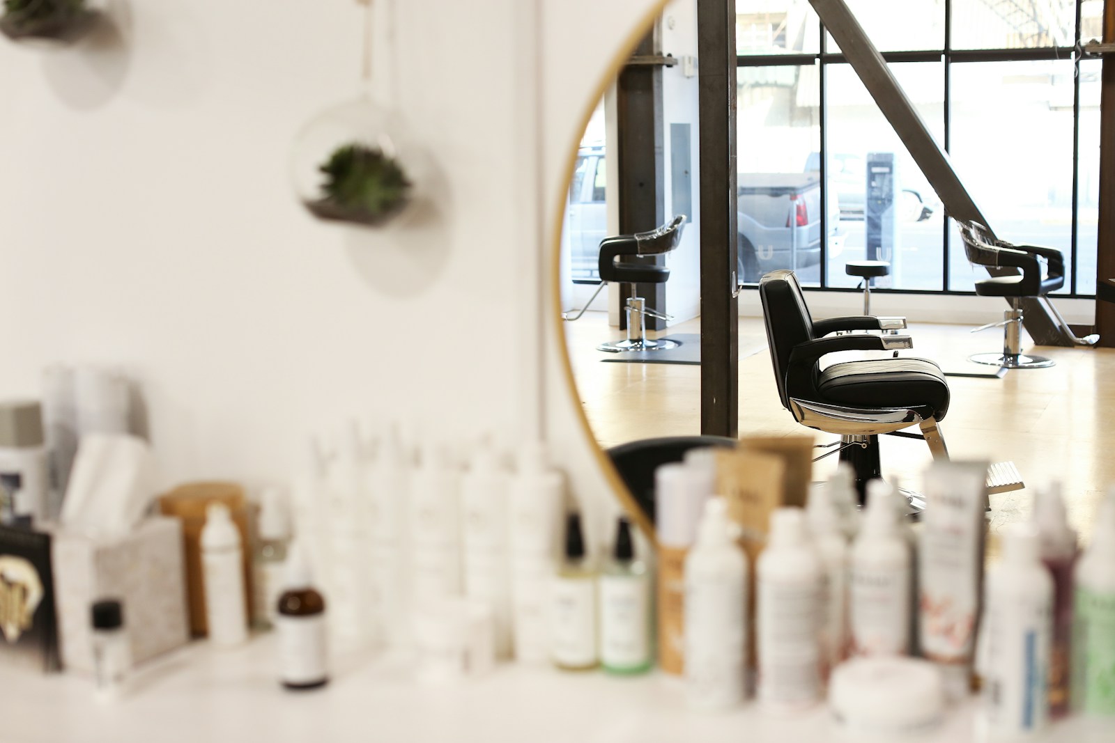 Pflegeprodukte im Salon